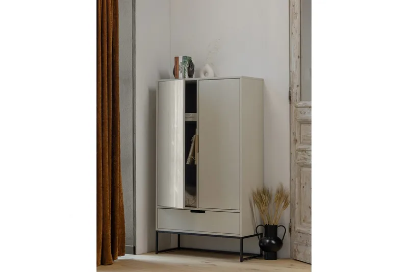 Kaappi Silas 2-ovinen - Beige - Säilytys - Kaappi - Säilytyskaappi