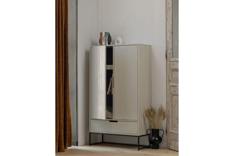 Kaappi Silas 2-ovinen - Beige - Säilytys - Kaappi - Säilytyskaappi