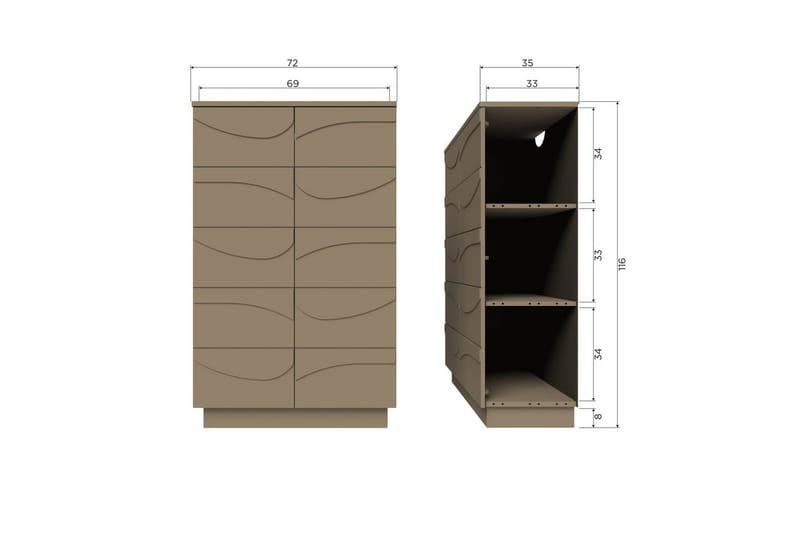 Kaappi Teo - Säilytys - Kaappi - Säilytyskaappi