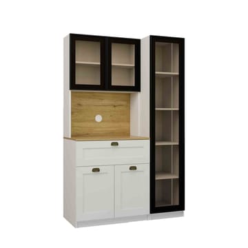 Kahvibaari Hanah Home Nero (120 x 191,8 x 44 cm) valkoinen - Valkoinen - Säilytys - Kaappi - Vitriini