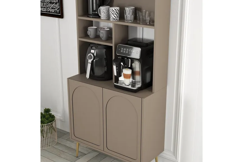 Kahvibaari Kaappi Hazim Kaksi Atlas / Kulta - Atlas / Kulta - Säilytys - Kaappi - Baarikaappi