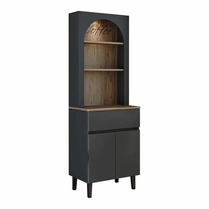 kahvibaarikaappi Kalune Design Ledli (60 x 179 x 41,8 cm) Antrasiitti, undefined