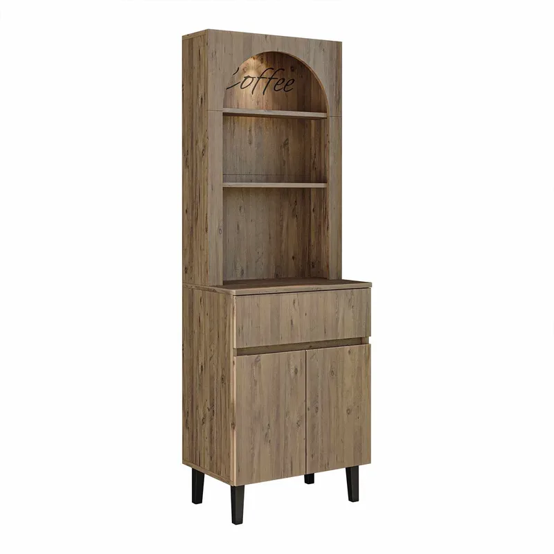 kahvibaarikaappi Kalune Design Ledli (60 x 179 x 41,8 cm) Atlantic Pine, undefined