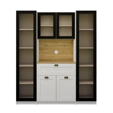 Kahvitaso Hanah Home Nero Duo 1600-223 (160 x 190 x 44 cm) valkoinen - Valkoinen - Säilytys - Kaappi - Vitriini