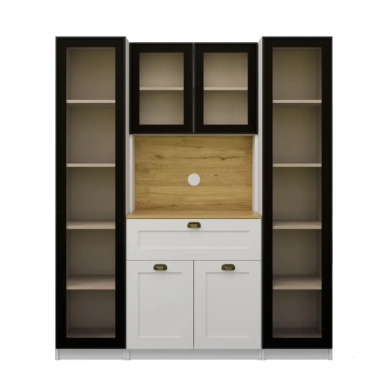Kahvitaso Hanah Home Nero Duo 1600-223 (160 x 190 x 44 cm) valkoinen - Valkoinen - Säilytys - Kaappi - Vitriini