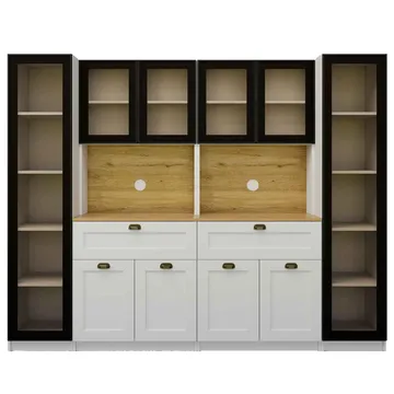 Kahvitaso Hanah Home Nero Quad 1600-224 (240 x 190 x 44 cm) valkoinen - Valkoinen - Säilytys - Kaappi - Vitriini