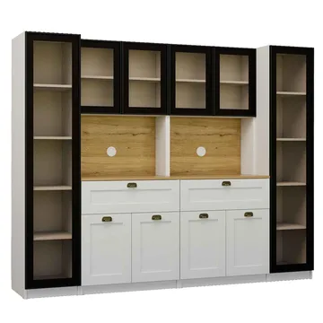 Kahvitaso Hanah Home Nero Quad 1600-224 (240 x 190 x 44 cm) valkoinen - Valkoinen - Säilytys - Kaappi - Vitriini