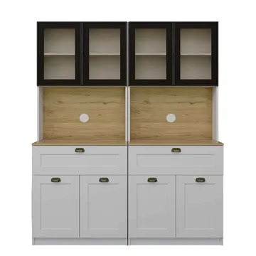 Kahvitaso Hanah Home Nero Twin 1600-226 (160 x 190 x 44 cm) valkoinen - Valkoinen - Säilytys - Kaappi - Vitriini