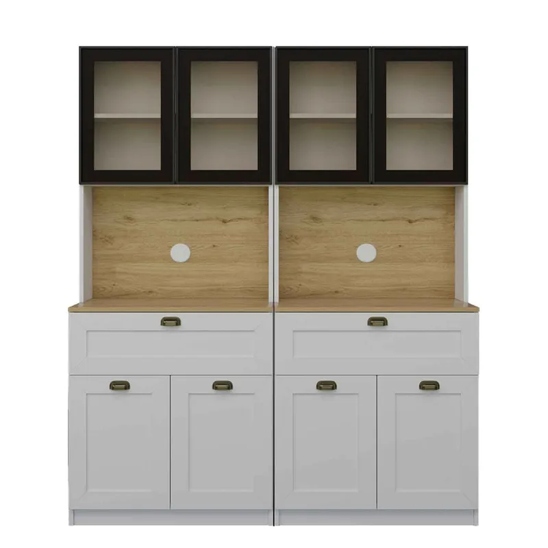Kahvitaso Hanah Home Nero Twin 1600-226 (160 x 190 x 44 cm) valkoinen - Valkoinen - Säilytys - Kaappi - Vitriini