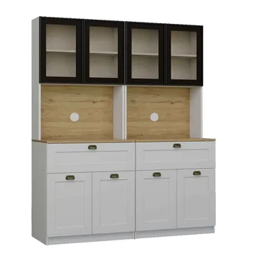 Kahvitaso Hanah Home Nero Twin 1600-226 (160 x 190 x 44 cm) valkoinen - Valkoinen - Säilytys - Kaappi - Vitriini