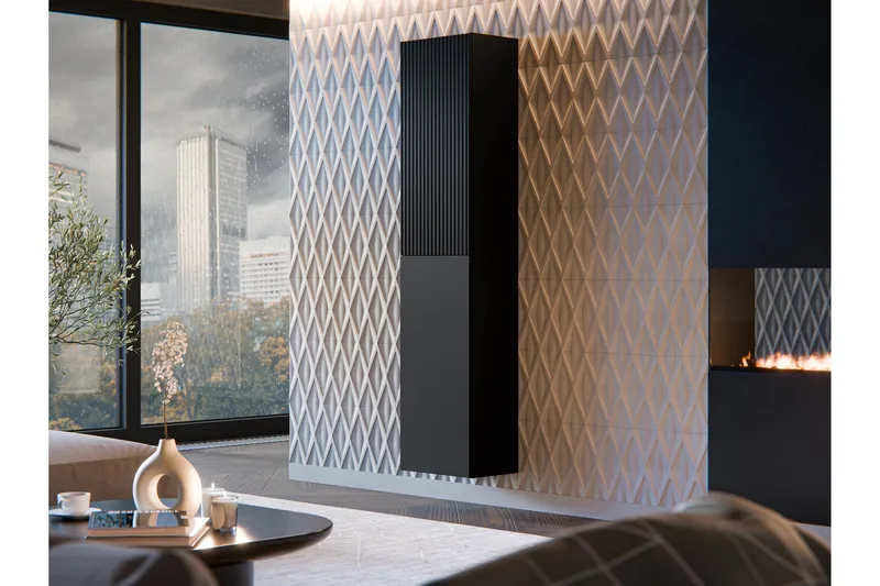 Kangana Highboard - Musta - Säilytys - Kaappi - Säilytyskaappi