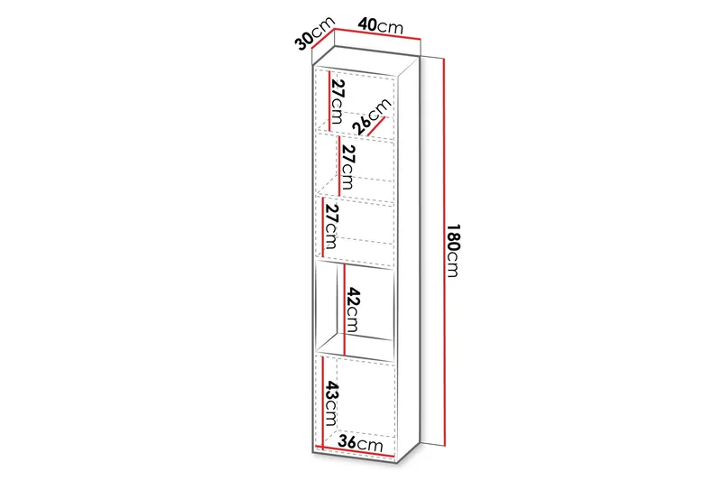 Kangana Highboard - Musta - Säilytys - Kaappi - Säilytyskaappi