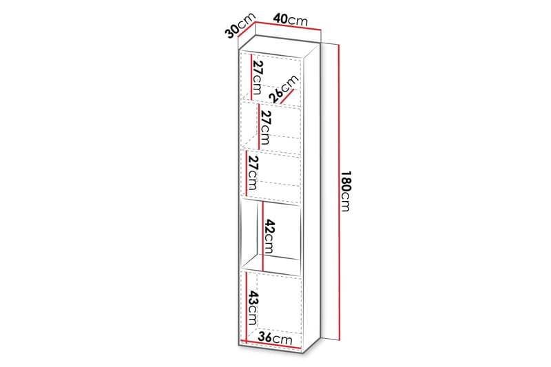 Kangana Highboard - Musta - Säilytys - Kaappi - Säilytyskaappi
