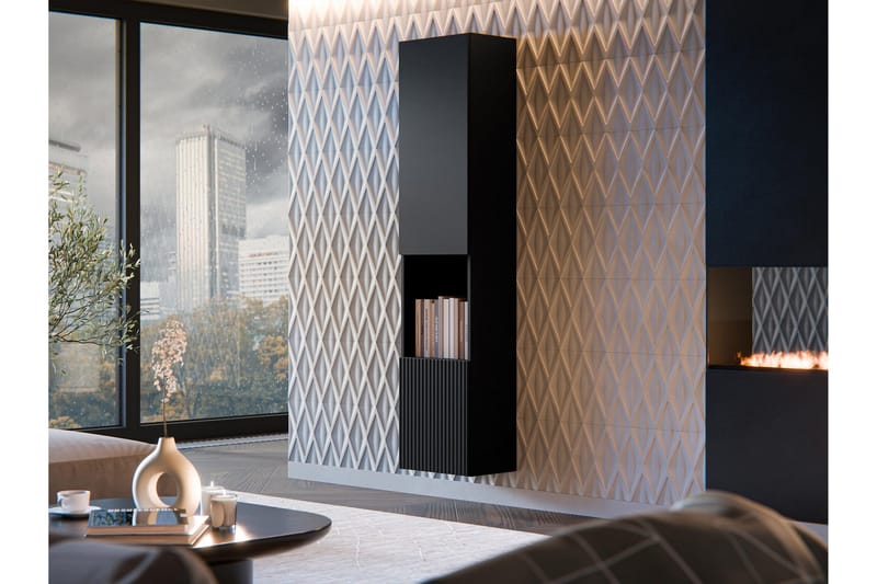 Kangana Highboard - Musta - Säilytys - Kaappi - Säilytyskaappi