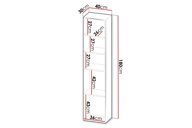 Kangana Highboard - Musta - Säilytys - Kaappi - Säilytyskaappi