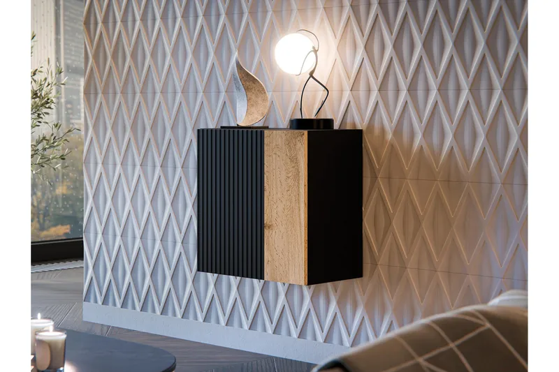 Kangana Highboard - Musta/Ruskea - Säilytys - Kaappi - Säilytyskaappi