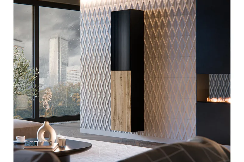 Kangana Highboard - Ruskea/Musta - Säilytys - Kaappi - Säilytyskaappi