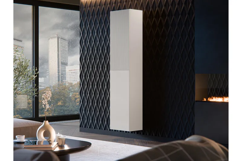 Kangana Vitriinikaappi 40x180 cm - Beige - Säilytys - Kaappi - Vitriini