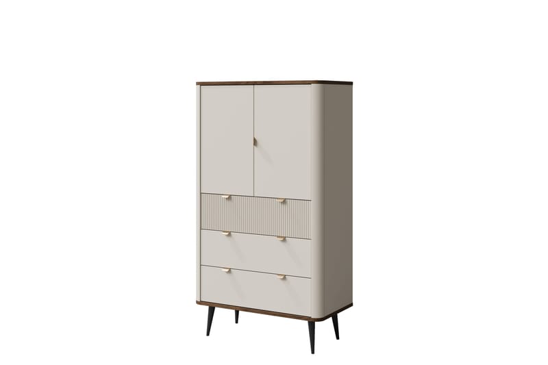 Keittiö Highboard - Beige - Säilytys - Kaappi - Säilytyskaappi