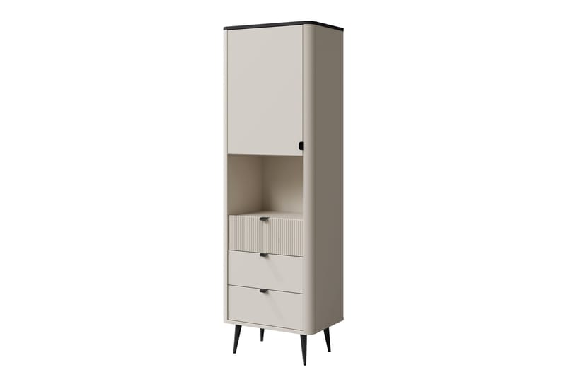 Keittiö Highboard - Beige/Harmaa - Säilytys - Kaappi - Säilytyskaappi