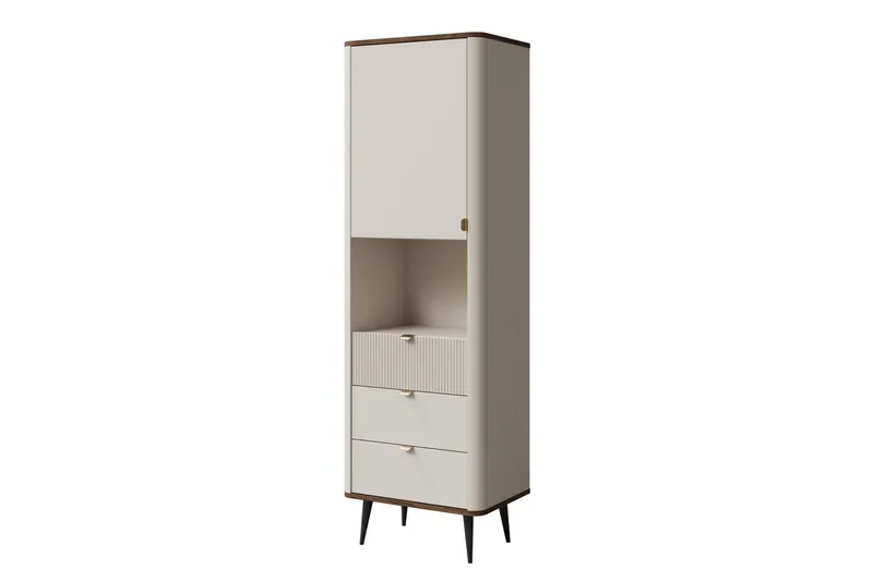 Keittiö Highboard, Beige/Ruskea