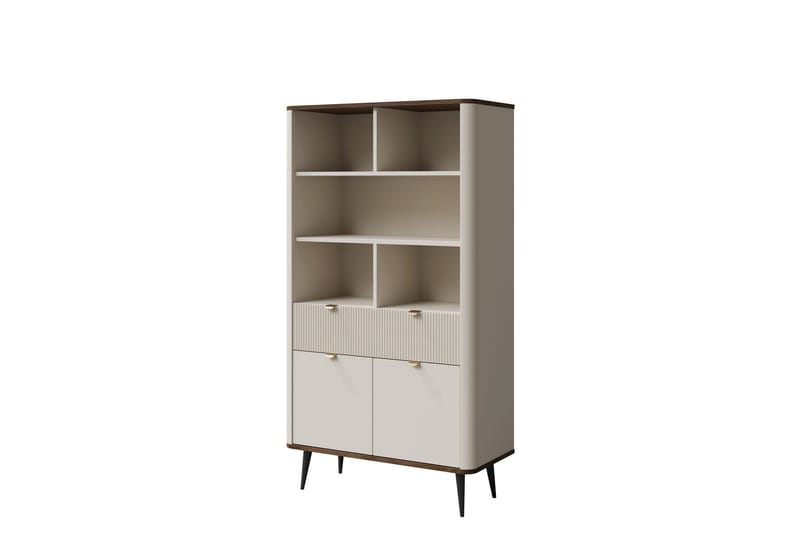 Keittiö Highboard, Beige/Ruskea