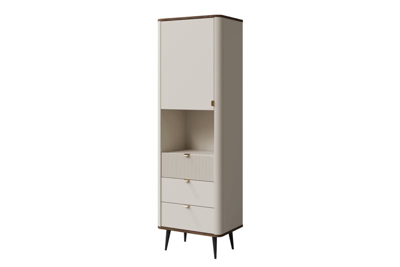 Keittiö Highboard - Beige/Ruskea - Säilytys - Kaappi - Säilytyskaappi