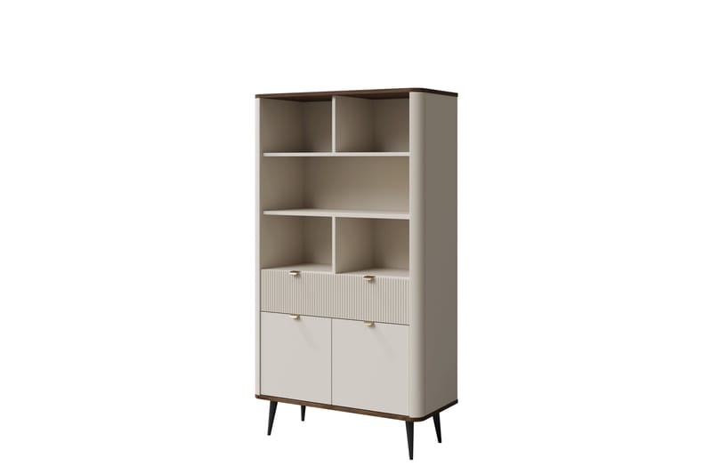 Keittiö Highboard - Beige/Ruskea - Säilytys - Kaappi - Säilytyskaappi