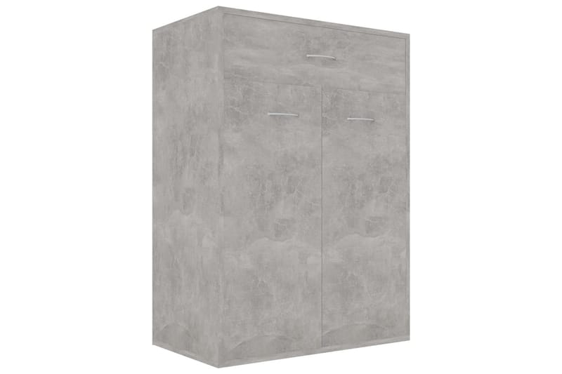 Kenkäkaappi betoninharmaa 60x35x84 cm lastulevy - Harmaa - Säilytys - Kenkäsäilytys - Kenkäkaappi