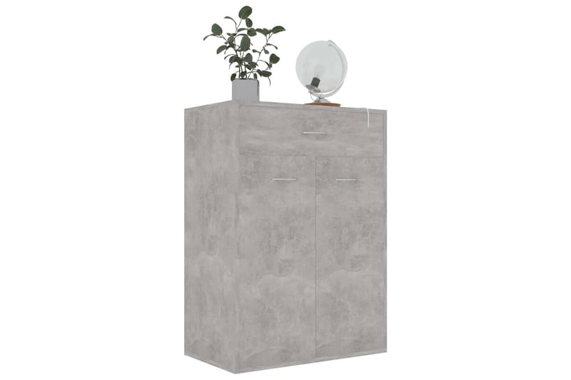 Kenkäkaappi betoninharmaa 60x35x84 cm lastulevy - Harmaa - Säilytys - Kenkäsäilytys - Kenkäkaappi