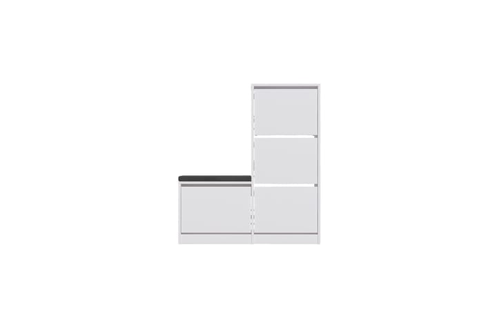 Kenkäkaappi Dude 105 cm - Valkoinen - Säilytyskaappi - Kenkäsäilytys - Eteisen säilytys - Kenkäkaappi