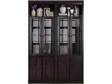 Kirjahylly Loft24 Anita Havana/lakattu - Havana/lakattu - Säilytys - Kaappi - Vitriini