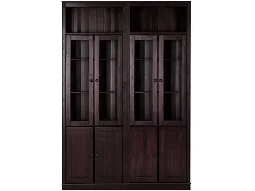 Kirjahylly Loft24 Anita Havana/lakattu - Havana/lakattu - Säilytys - Kaappi - Vitriini