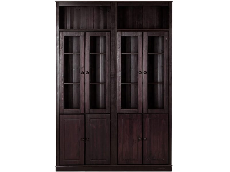 Kirjahylly Loft24 Anita Havana/lakattu - Havana/lakattu - Säilytys - Kaappi - Vitriini