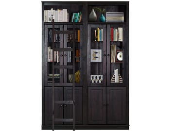 Kirjahylly Loft24 Anita Havana/lakattu - Havana/lakattu - Säilytys - Kaappi - Vitriini
