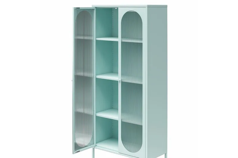 Korkea kaappi Luna Taivaansininen - Taivaansininen - Säilytys - Kaappi - Vitriini
