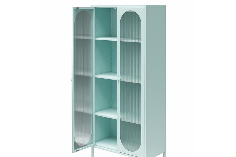Korkea kaappi Luna Taivaansininen - Taivaansininen - Säilytys - Kaappi - Vitriini
