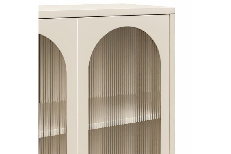 Korkea kaappi Luna Pergamentti - Pergamentti - Säilytys - Kaappi - Vitriini