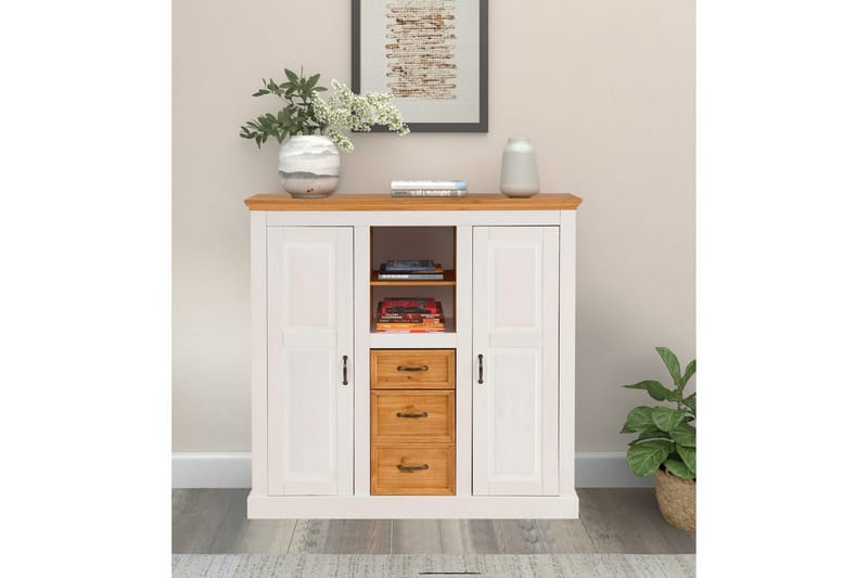 Korkea kaappi Selma Valkoinen - Valkoinen - Säilytys - Kaappi - Säilytyskaappi