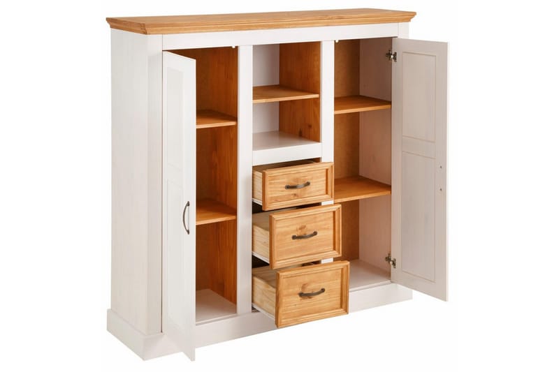 Korkea kaappi Selma Valkoinen - Valkoinen - Säilytys - Kaappi - Säilytyskaappi