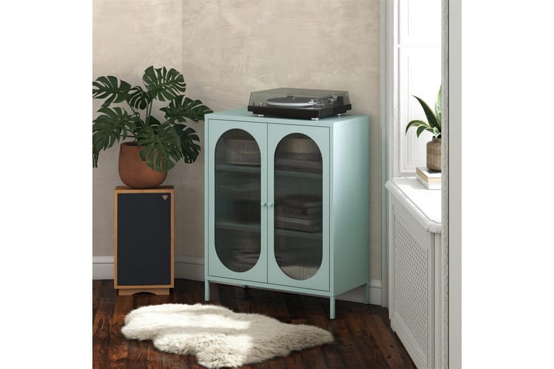 Lääkekaappi Loft24 Kaappi Luna 80x40x102 cm, taivaansininen Light Blue,Blå - Säilytys - Kaappi - Säilytyskaappi