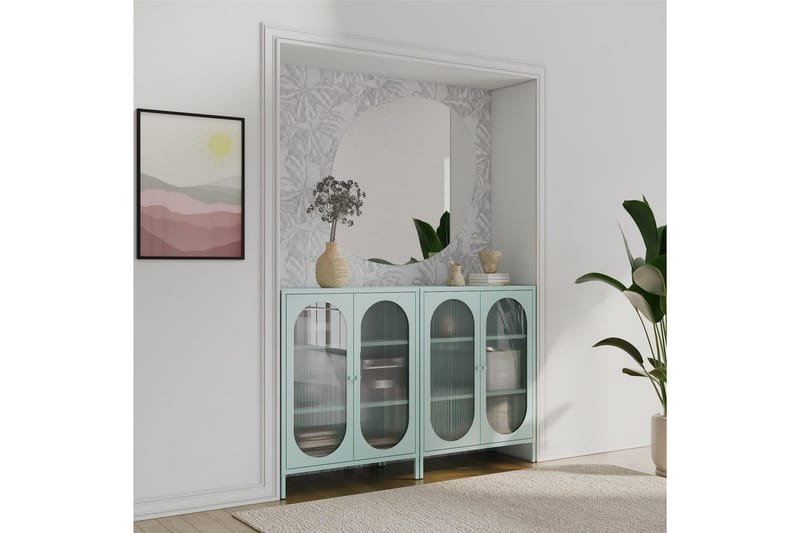 Lääkekaappi Loft24 Kaappi Luna 80x40x102 cm, taivaansininen Light Blue,Blå - Säilytys - Kaappi - Säilytyskaappi