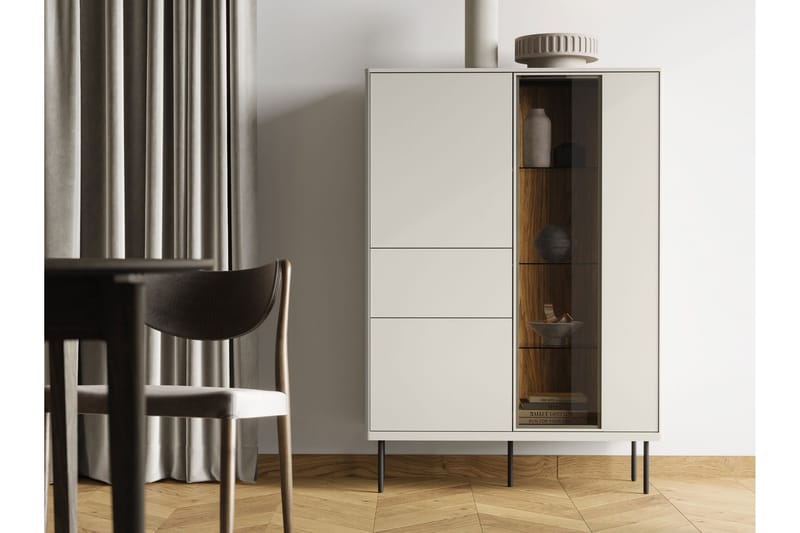 Levisa Vitriinikaappi 98x140 cm - Kasmirmatto - Säilytys - Kaappi - Vitriini