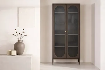 Lima vitriinikaappi 180 cm - Ruskea - Säilytys - Kaappi - Vitriini