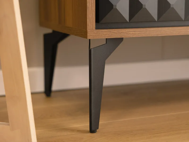 Lorvenn Vitriinikaappi 54x182 cm - Ruskea/Musta - Säilytys - Kaappi - Vitriini