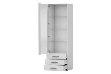 Lyrosen Vitriinikaappi 60x192 cm - Beige - Säilytys - Kaappi - Vitriini