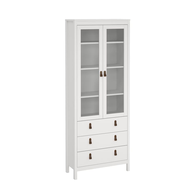 Madrid vitriinikaappi 2 lasiovella 3 laatikolla 78x199 cm - Säilytys - Kaappi - Vitriini