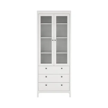 Madrid vitriinikaappi 2 lasiovella 3 laatikolla 78x199 cm - Säilytys - Kaappi - Vitriini