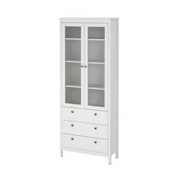 Madrid vitriinikaappi 2 lasiovella 3 laatikolla 78x199 cm - Säilytys - Kaappi - Vitriini
