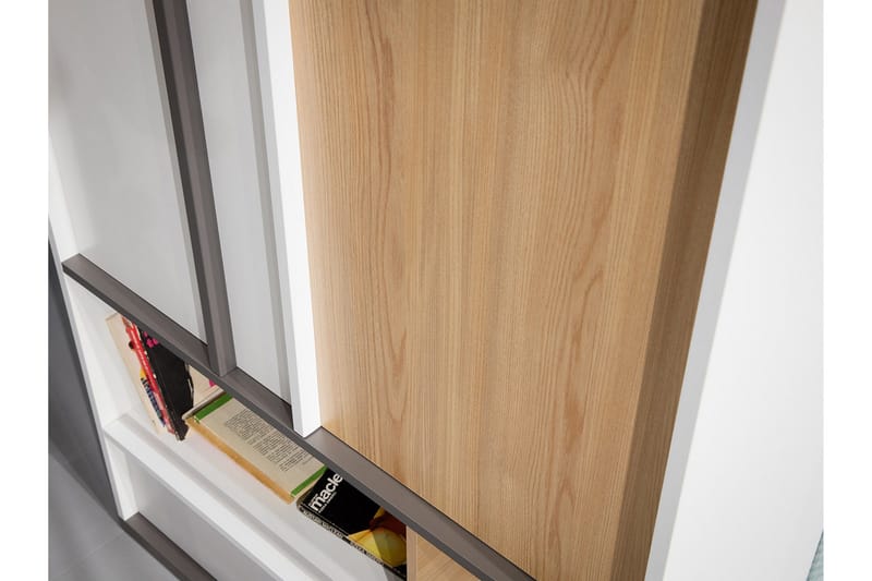 Metropolitan Highboard - Ruskea/Valkoinen/Vaaleanharmaa/Musta - Säilytys - Kaappi - Säilytyskaappi